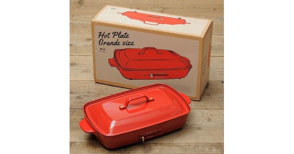 キッチン家電 BRUNO Hot Plate Grande Size Red Bruno Grande Hotplate